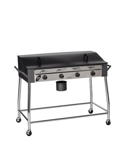 Gas bbq outlet with hot plate