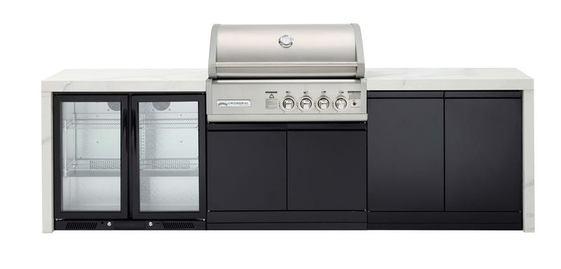 Crossray 4-Burner Premium White Outdoor Kitchen