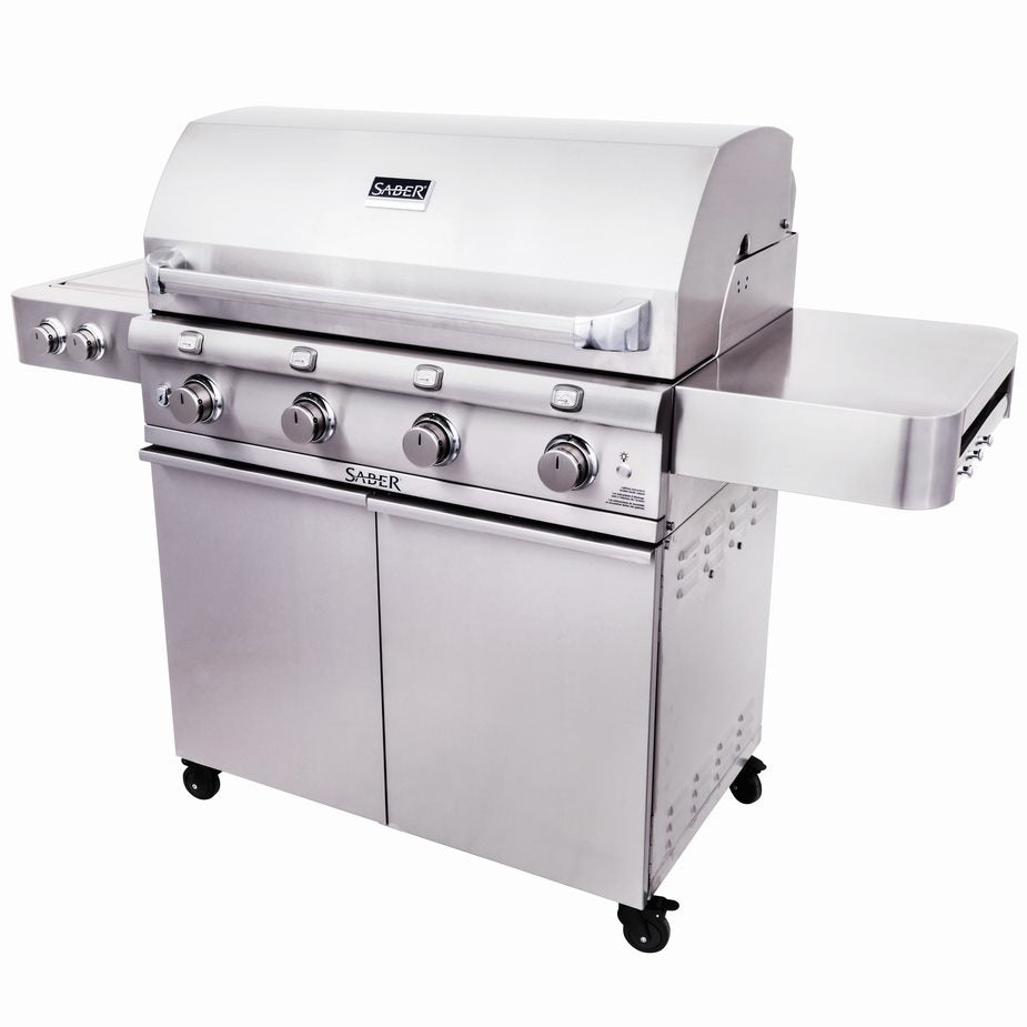 Saber 670 4 Burner Gas Grill - Stainless Steel