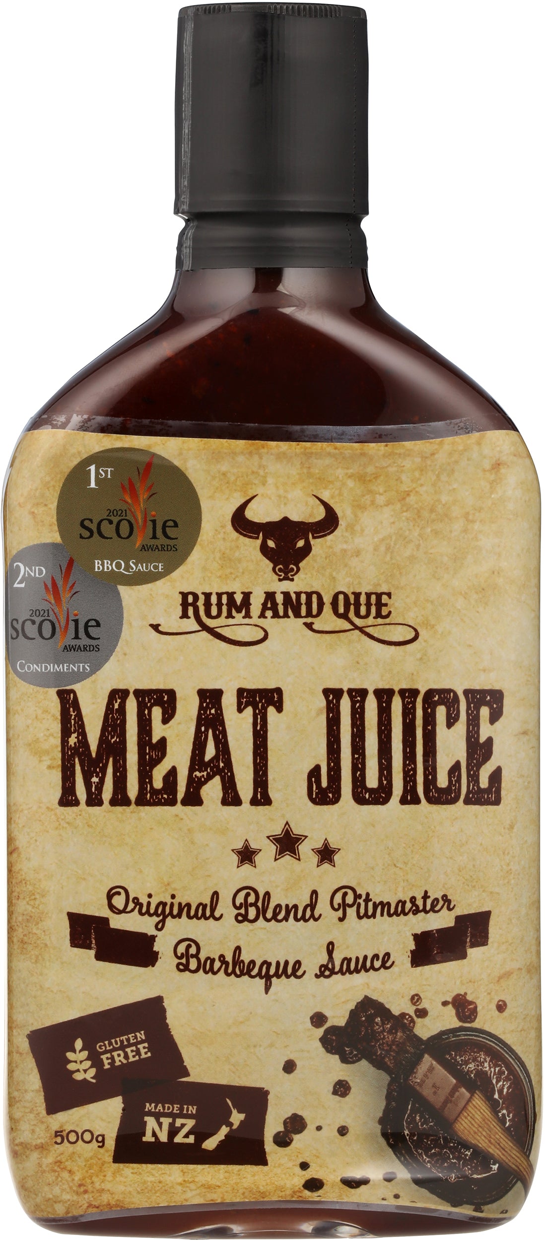 Rum and Que Meat Juice - Original Blend Pitmaster Barbecue Sauce 500g