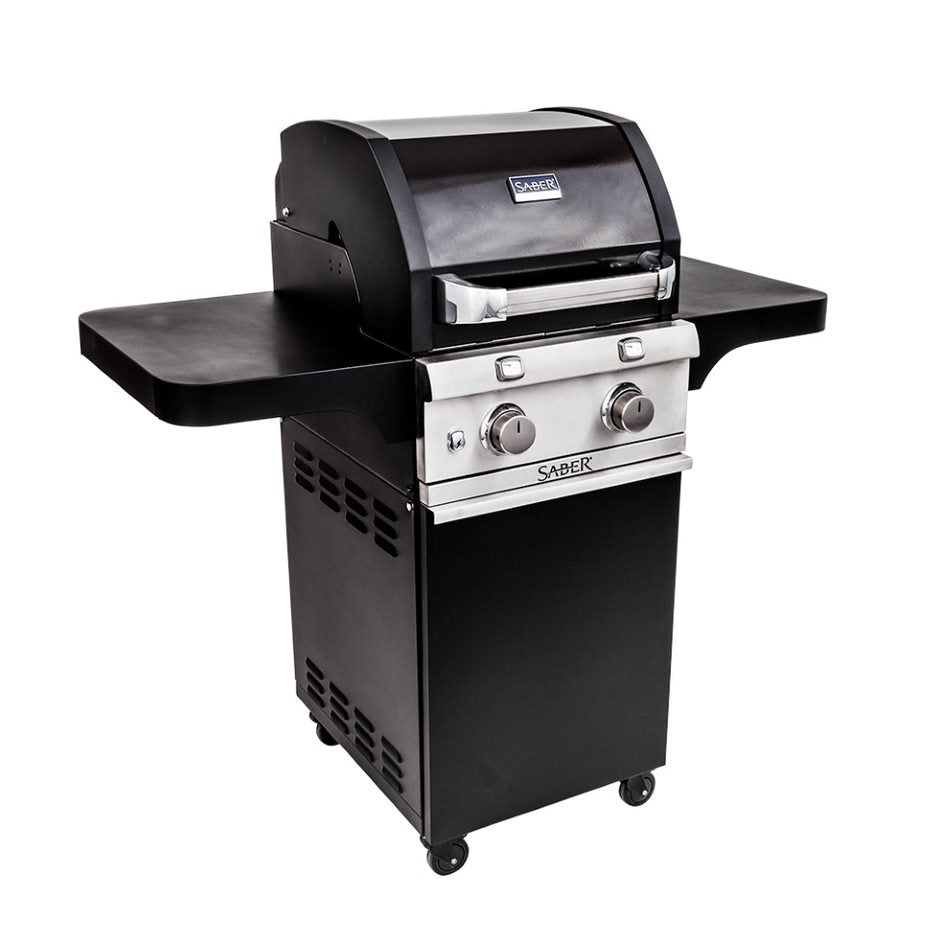 Saber 300 2 Burner Gas Grill - Cast Black