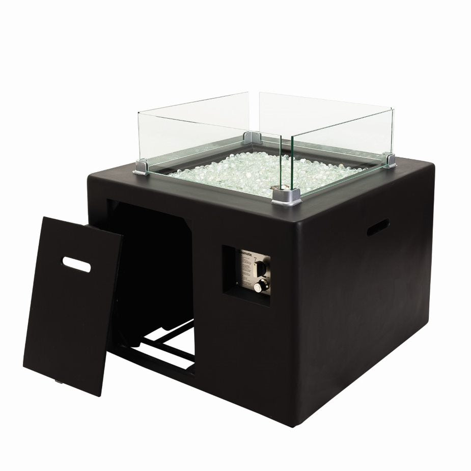 Gasmate Obsidian Square Gas Fire Table