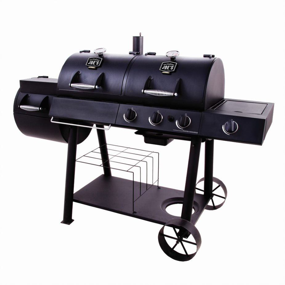 Oklahoma Joe Longhorn Combo Charcoal Gas Smoker and Grill