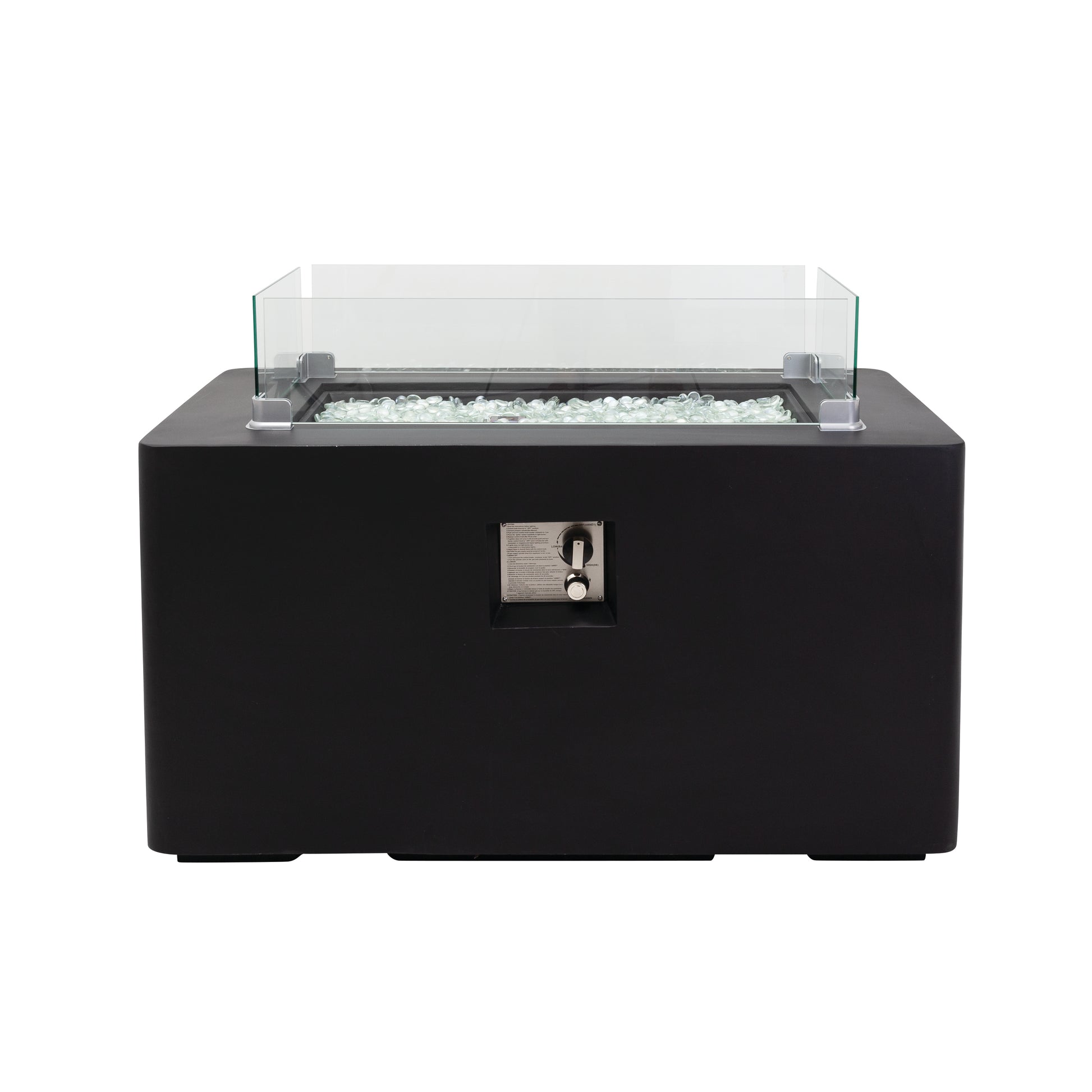 Gasmate Obsidian Rectangular Gas Fire Table