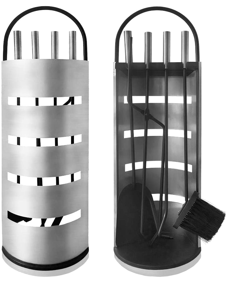 Fireup Curved Stand 4-Piece Firetool Set