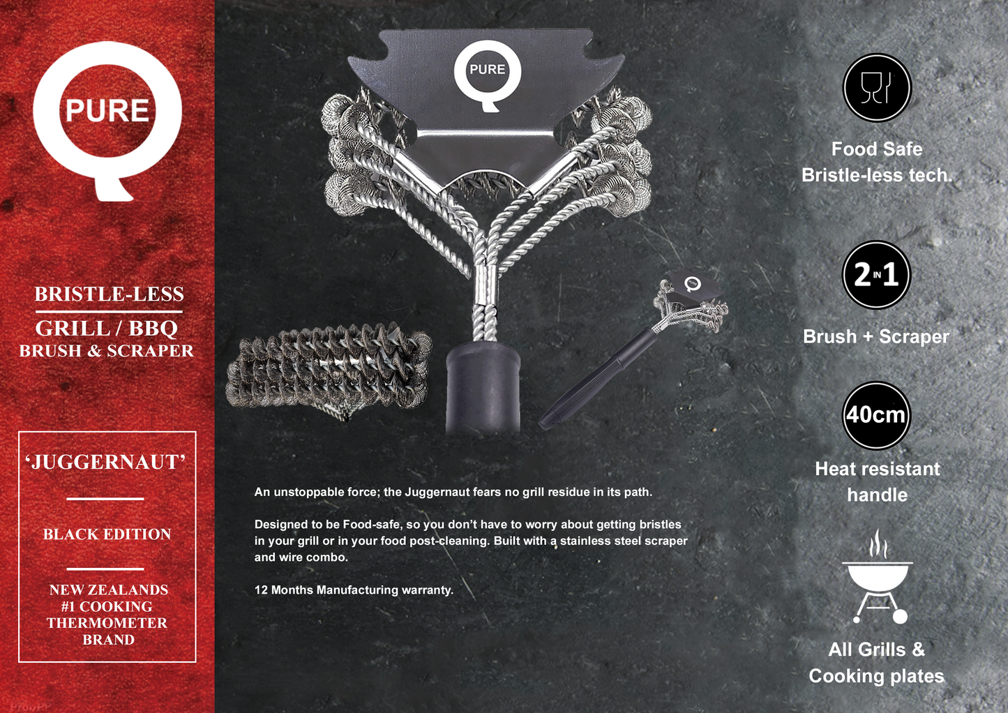 PureQ Juggernaut Grill Brush