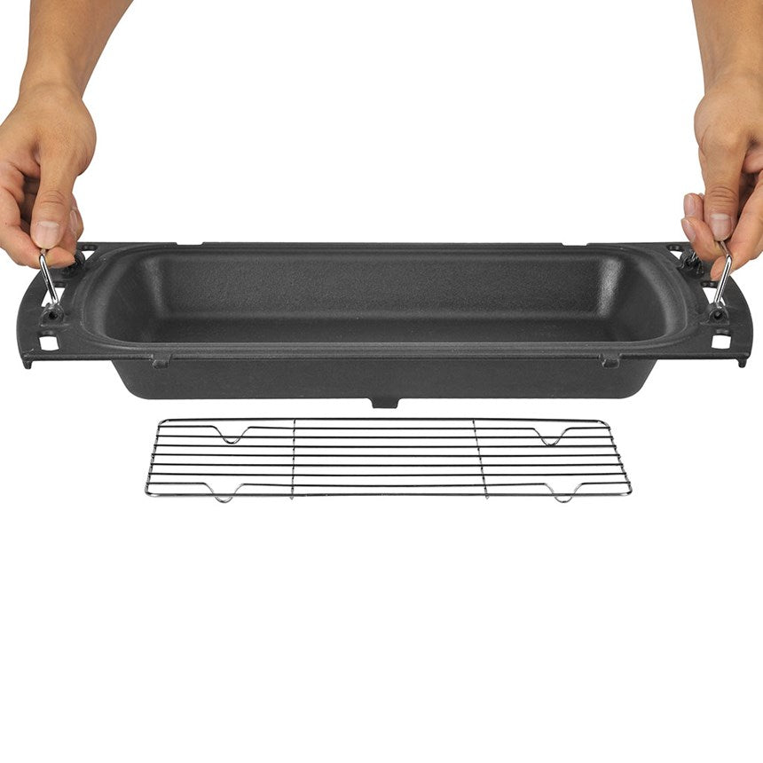 Ziegler & Brown Cast Iron Baking Dish and Rack - Triple Grill