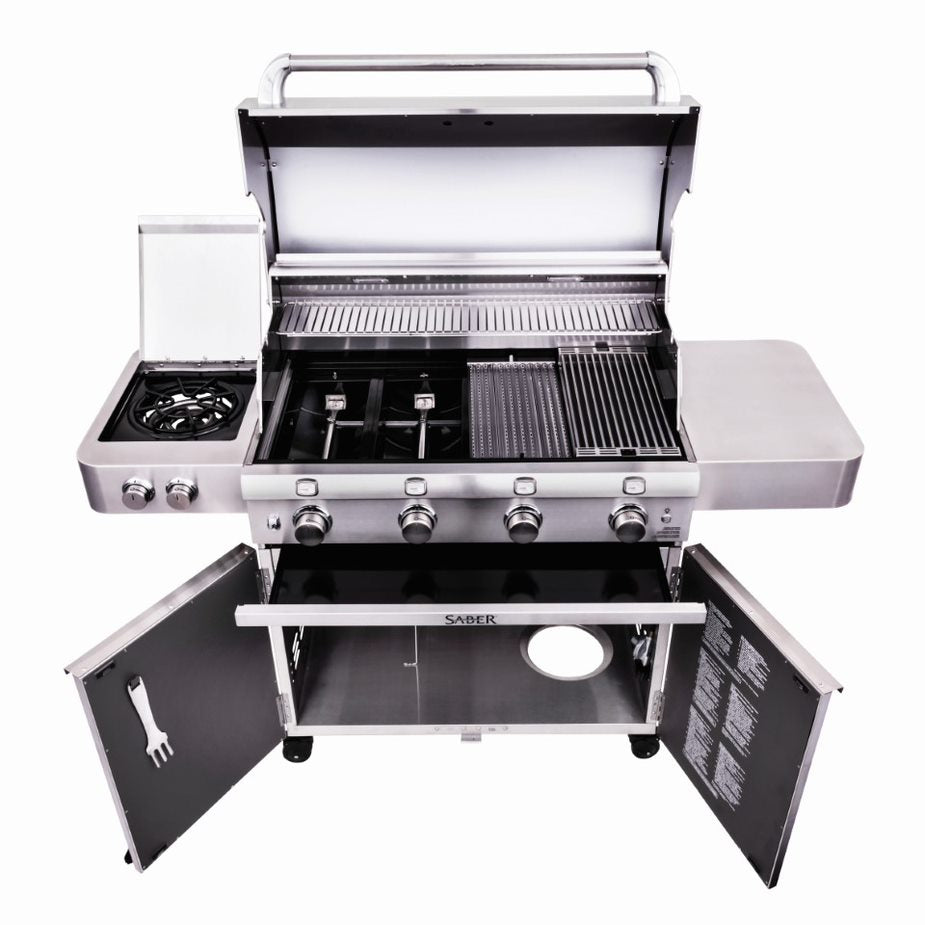 Saber 670 4 Burner Gas Grill - Stainless Steel