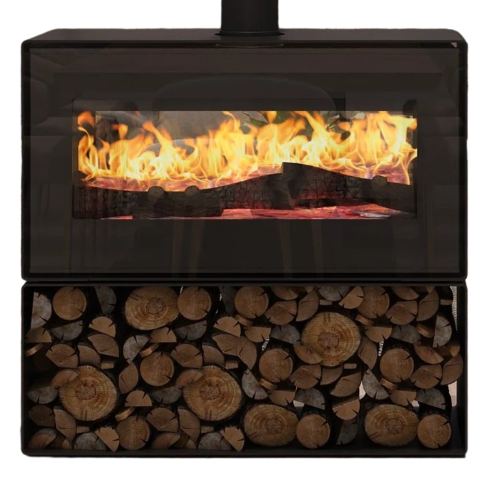 VisionLINE Taurus Double Sided Clean Air Wood Fire