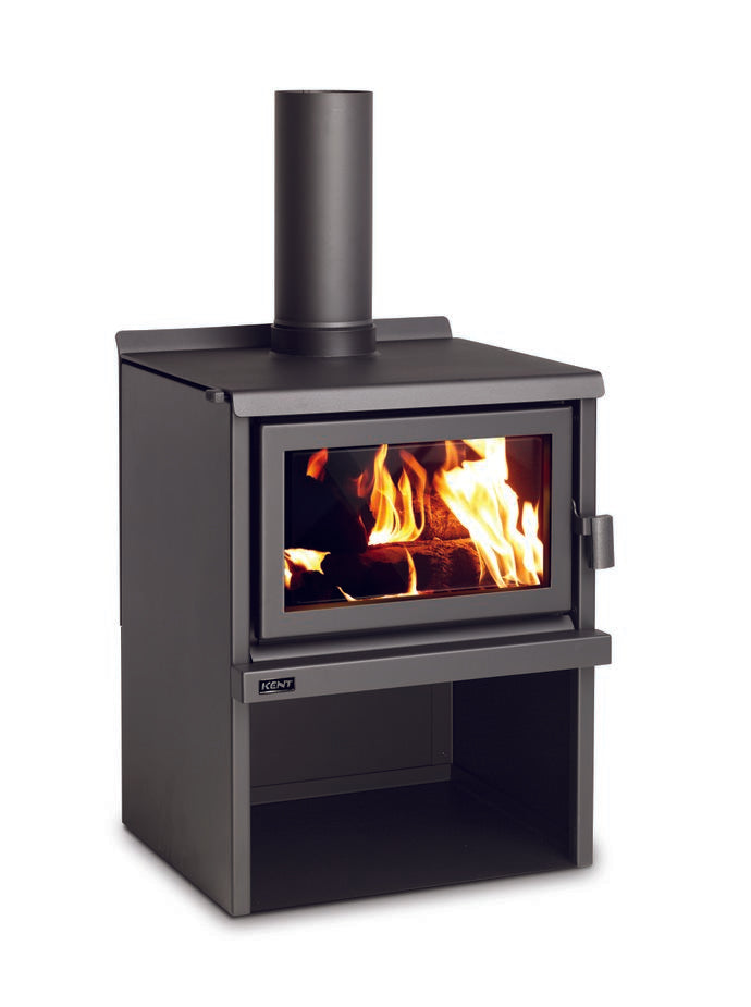 Kent Murchison Freestanding Woodbox Fire