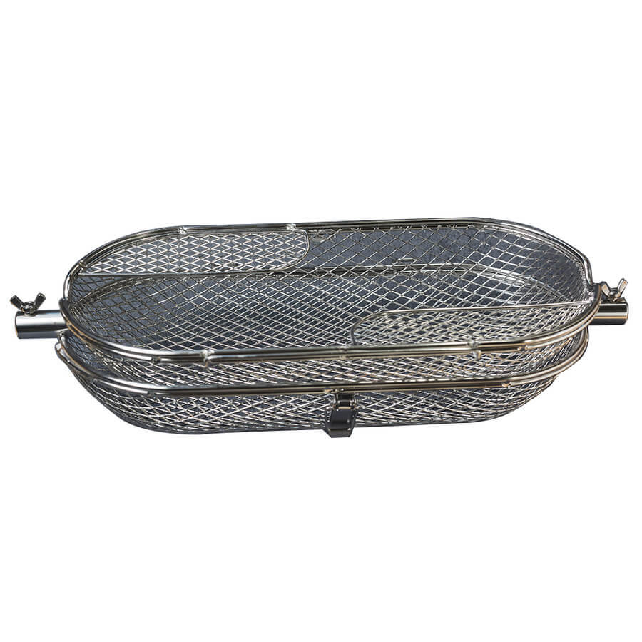 Flaming Coals Round Cage Tumbler Rotisserie Basket