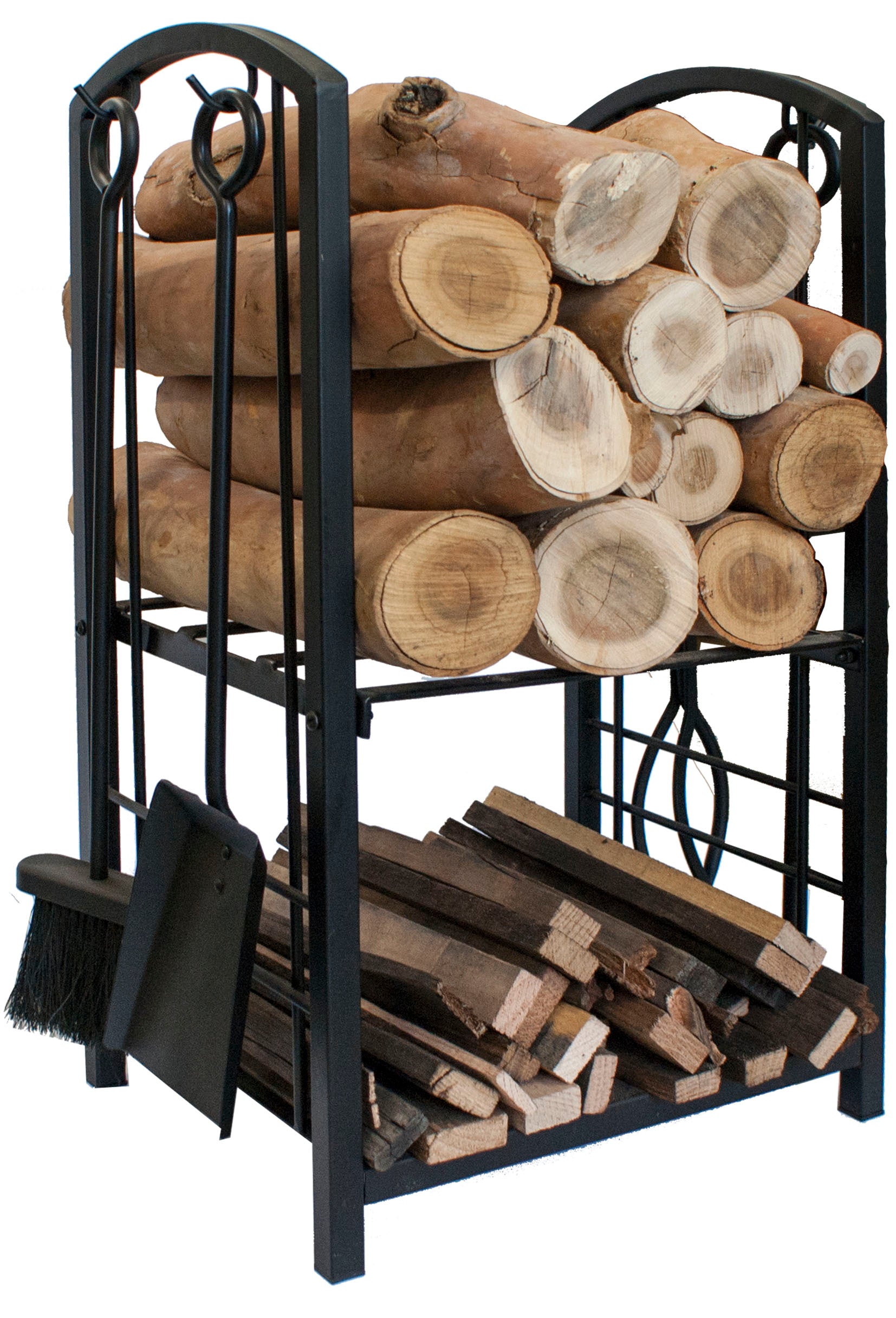 Fireup Large 2-Tier Wood Rack with Firetools