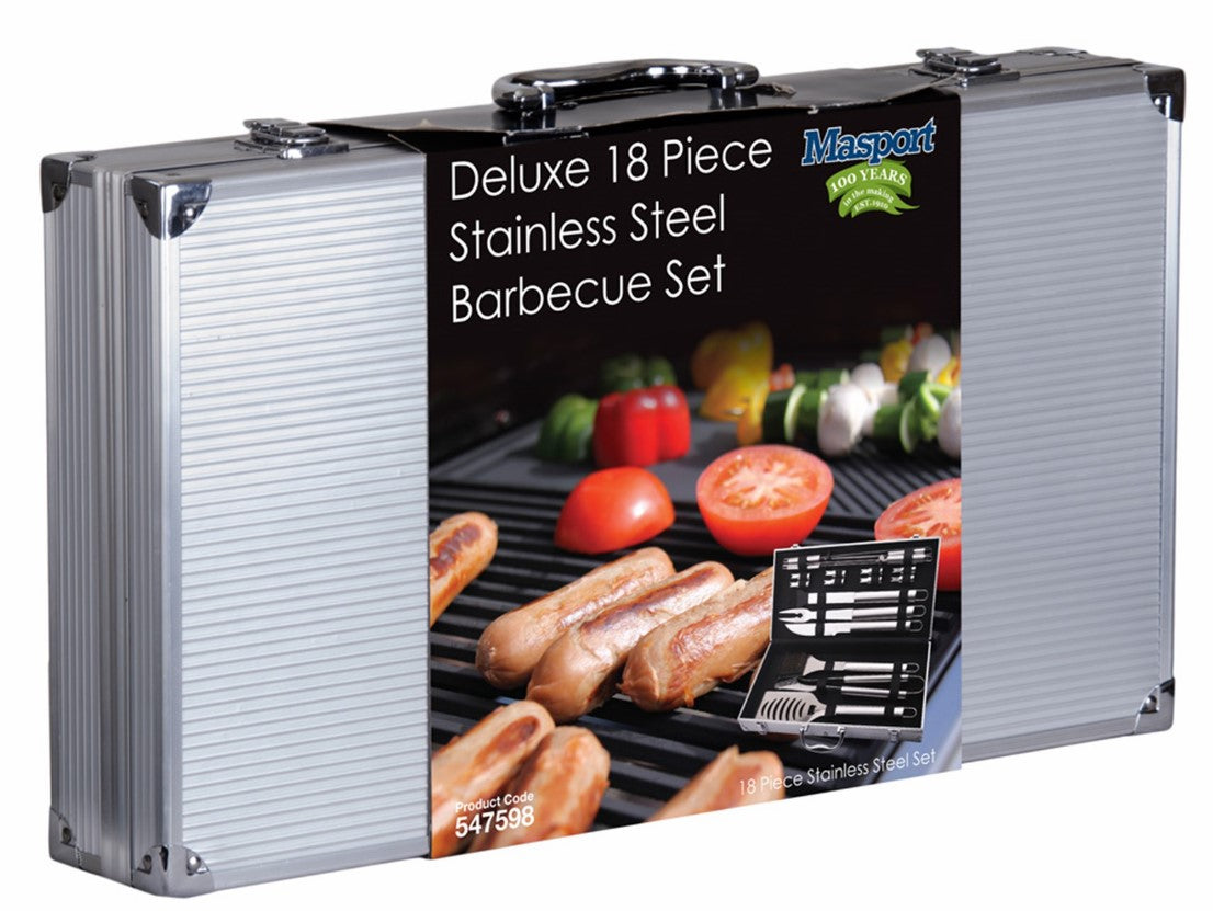 Masport Deluxe 18 Piece Stainless Steel BBQ Set