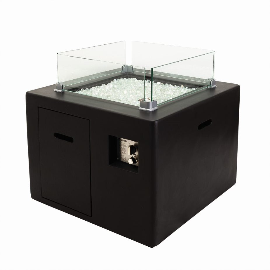 Gasmate Obsidian Square Gas Fire Table